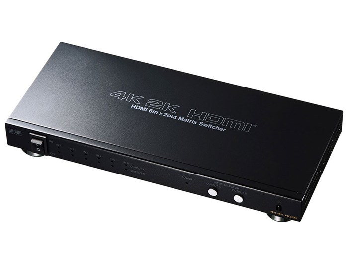 サンワサプライ HDMI切替器(6入力2出力・マトリックス切替機能付き) SW-UHD62N