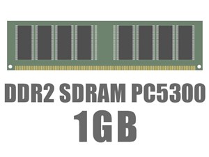 DIMM DDR2 SDRAM PC5300 1GB CL5 バルク 商品画像1：PCアクロス