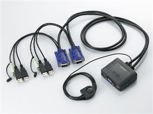 エレコム USB⇔USBパソコン切替器 オーディオ切替 KVM-KUS