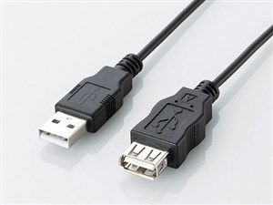 エレコム 【メール便での発送商品】エコUSB2.0延長ケーブル A-Aメスタイプ U2･･･