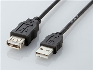 エレコム 【メール便での発送商品】エコUSB延長ケーブル(2m) USB-ECOEA20