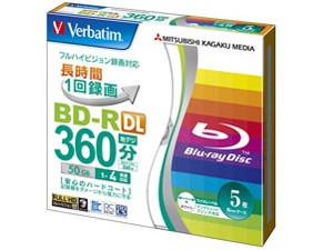 三菱化学メディア 録画用 BD-R DL テレビ録画用1回録画タイプ(2層式) VBR260Y･･･