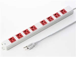 TAP-K8-3R (レッド) 工事物件タップ (3P・8個口・3m)