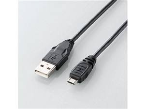 エレコム USB2.0ケーブル/A-microBタイプ/ノーマル/1m/ブラック U2C-AMB10BK