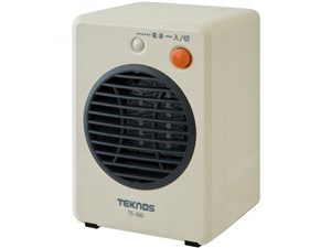 TEKNOS ミニセラミックファンヒーター 300W (ホワイト) TS-300