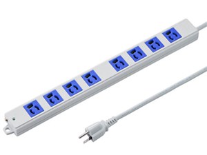 TAP-K8-3BL (ブルー) 工事物件タップ (3P・8個口・3m)