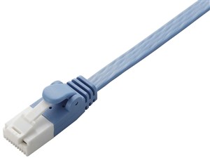 ELECOM LD-GFT/BU10 ブルー [ツメ折れ防止フラットLANケーブル(Cat6準拠) 1m] 商品画像1：XPRICE