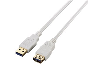 エレコム USB3.0ケーブル/A-A延長タイプ/スタンダード/2m/ホワイト USB3-E20W･･･