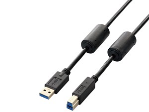 ELECOM USB3-BF30BK ブラック [フェライトコア付きUSB3.0ケーブル（A-B） 3m]