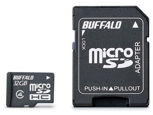 バッファロー 防水仕様 Class4対応 microSDHC SD変換アダプター付モデル 32GB･･･