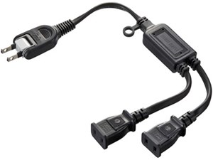 TAP-EX2BKN (ブラック) ACアダプタ専用電源延長コード (2分岐・2P・2個口)