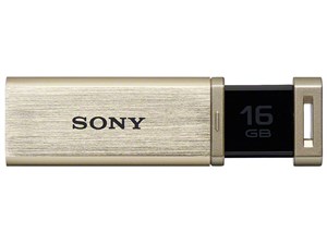 SONY USM16GQX N ゴールド ポケットビットUSM-QX [ノックスライド方式USBメモリー 16GB(USB3.0対応)] 商品画像1：XPRICE