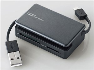 エレコム タブレット・スマホ・PC対応メモリリーダライタ MRS-MB07BK 商品画像1：リコメン堂