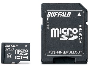 バッファロー Class10 microSDHCカード SD変換アダプター付 32GB (RMSD32GC10･･･