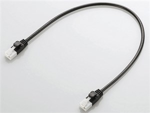 ELECOM LD-GPYTB/BK03 ブラック [ツメ折れ防止短尺LANケーブル（Cat6準拠/0.3･･･