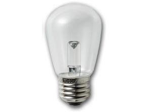 ELPA サイン球型LED口金E26クリア白色 LDS1CN-G-G905