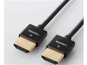ELECOM DH-HD14SS10BK ブラック [スーパースリムイーサネット対応HDMIケーブル(1.0m/タイプA-タイプA)] 商品画像1：XPRICE