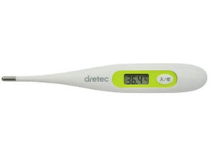 【納期目安：１週間】DRETEC 清潔に使える抗菌タイプの電子体温計(ホワイト) ･･･