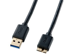 サンワサプライ USB3.0マイクロケーブル(A-MicroB)1.8m KU30-AMC18BK