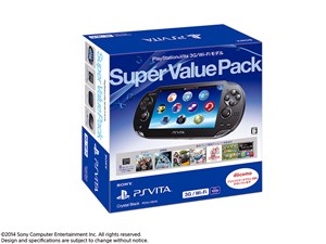 PlayStation Vita (プレイステーション ヴィータ) Super Value Pack 3G/Wi-Fiモデル PCHJ-10019 [クリスタル・ブラック] 商品画像1：JP-TRADE