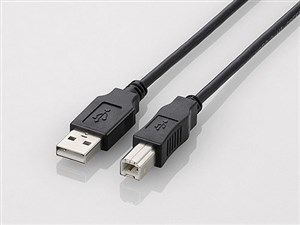 ELECOM U2C-BN15BK ブラック [USB2.0ケーブル A-B 1.5m] 商品画像1：XPRICE