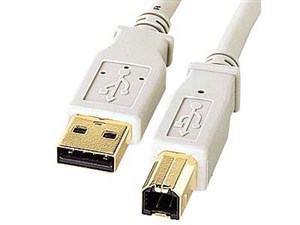 USB2.0ケーブル 3m ライトグレー KU20-3HK