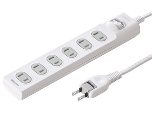 TAP-TSH65SWN (ホワイト) 火災予防安全タップ (2P・6個口・5m)