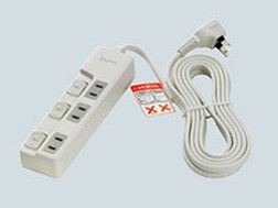 ELPA ランプレス スイッチ付タップ 3個口 3m WLS-U33EB(W)