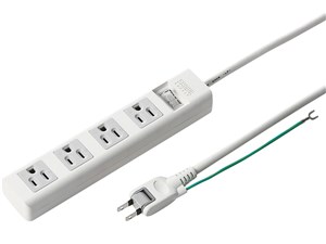 TAP-N3425SWN 電源タップ (3P・4個口・2.5m)