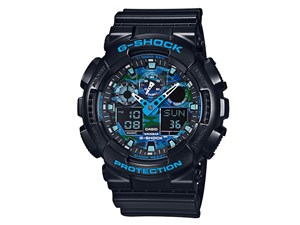 カシオ G-SHOCK 腕時計【国内正規品】ハーフマットブラック文字板ブルー GA-1･･･