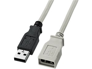 USB延長ケーブル ライトグレー 2m KU-EN2K