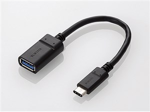 ELECOM USB3-AFCM01NBK [USB3.1ケーブル(Type-C-Standard-A・0.15m)]
