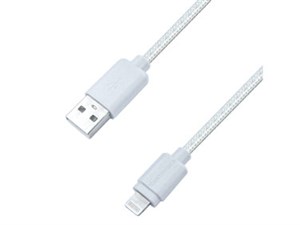 カシムラ USB充電＆同期ケーブル 1.2m LN STRONG WH KL-46