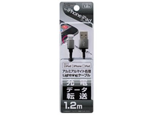 カシムラ USB充電＆同期ケーブル 1.2m 2.4A LN BK-AL KL-39