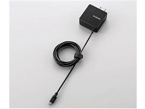 エレコム スマートフォン・タブレット用AC充電器/ケーブル一体型/1.8A出力/1.5m/ブラック MPA-ACMBC154BK 商品画像1：リコメン堂