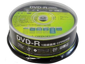 GH-DVDRCA20 [DVD-R 16倍速 20枚組] 商品画像1：サンバイカル　プラス