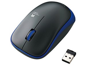 エレコム ワイヤレスマウス USB 3ボタン IR LED 省電力 シンメトリーデザイン･･･