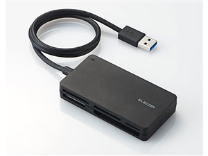 エレコム USB3.0高速メモリカードリーダ(ソフト付属) MR3-A014SBK 商品画像1：リコメン堂