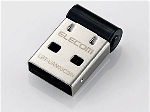 エレコム Bluetooth PC用USBアダプタ 超小型 Ver4.0 Class2 forWin10 ブラック LBT-UAN05C2/N 商品画像1：リコメン堂