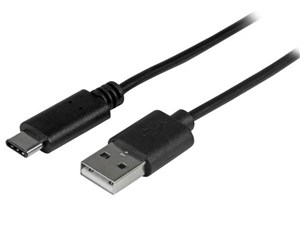 1m ブラック USB 2.0ケーブル タイプA オス (4ピン) - Type-C/ USB-C オス (2･･･