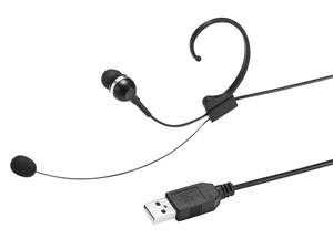 MM-HSU04BK イヤホン型USBヘッドセット 商品画像1：eONE