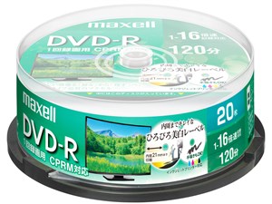 日立ﾏｸｾﾙ 録画用DVD-R DRD120WPE.20SP 商品画像1：リコメン堂