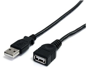 3m ブラックUSB2.0延長ケーブル USB A オス-USB A メス USBEXTAA10BK