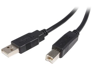 3m USB 2.0ケーブル(ABタイプ) USB (A) オス - USB (B) オス ブラック USB2HA･･･