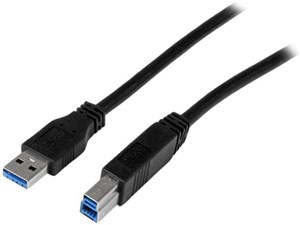 USBケーブル/USB 3.0(5Gbps)/2m/Type-A-Type-B/オス-オス/USB IF認証/SuperSp･･･