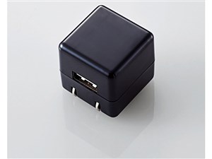 エレコム オーディオ用AC充電器 CUBE 1A出力 USB1ポート ブラック AVA-ACUAN007BK 商品画像1：リコメン堂