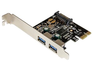 SuperSpeed USB 3.0 2ポート増設PCI Expressインターフェースカード 2x USB 3･･･