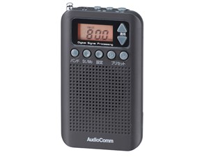 オーム電機 DSP式 ポケットラジオ(ブラック) RAD-P350N-K