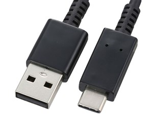 オーム電機 USB Type-C ケーブル(2m/ブラック) SMT-L20CA-K