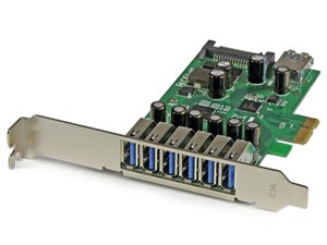 7ポートUSB 3.0増設PCI Expressインターフェースカード USB 3.0拡張PCIe x1接続ボード(外部6ポート/内部1ポート) ロープロファイル規格にも対応 PEXUSB3S7 商品画像1：123market